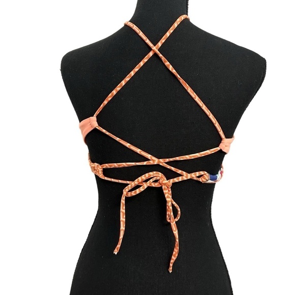 Maaji Bikini Top Summer Beach Colorful Boho Halter Tropical Vacation Size Large - Picture 3 of 5